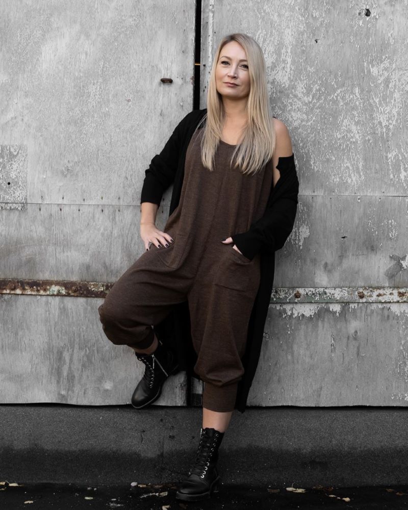 Jumpsuit alpakanvillasta - lappuhaalarit