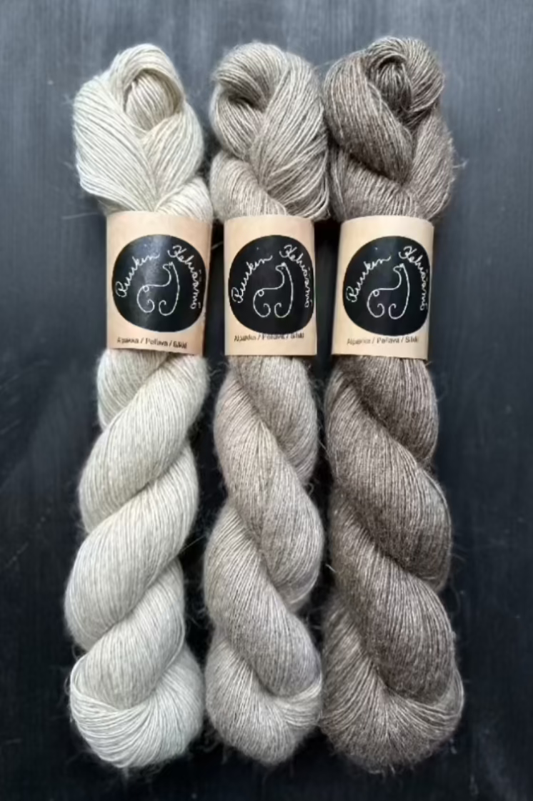 Alpaca linen silk yarn